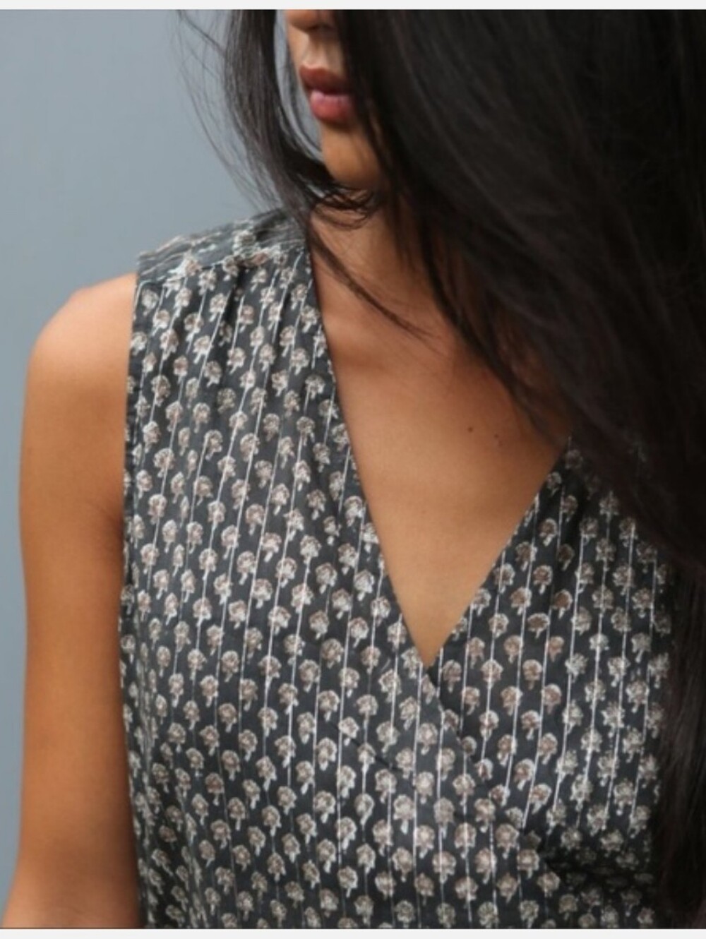 Nani Pani printed cotton Silk wrap dress Made In India Size S M - Picture 2 of 6
